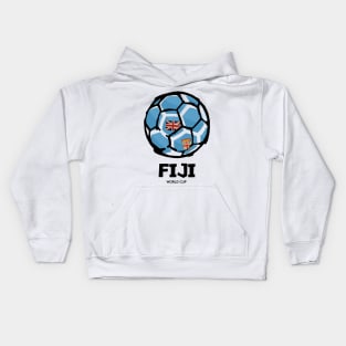 Fiji Football Country Flag Kids Hoodie